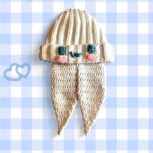 crochet Sanrio inspired cinnamoroll beanie HANDMADE